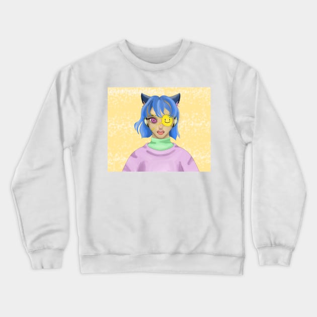 Headphones Crewneck Sweatshirt by lizajambalaya